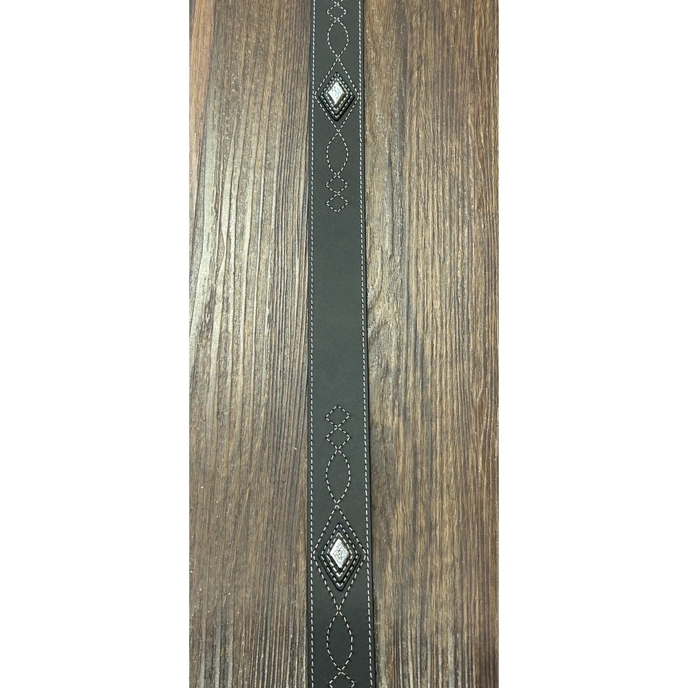 G-Bar-D Men's Diamond Concho Leather Belt Dark Brown Size 32/34 New - Picture 2 of 5